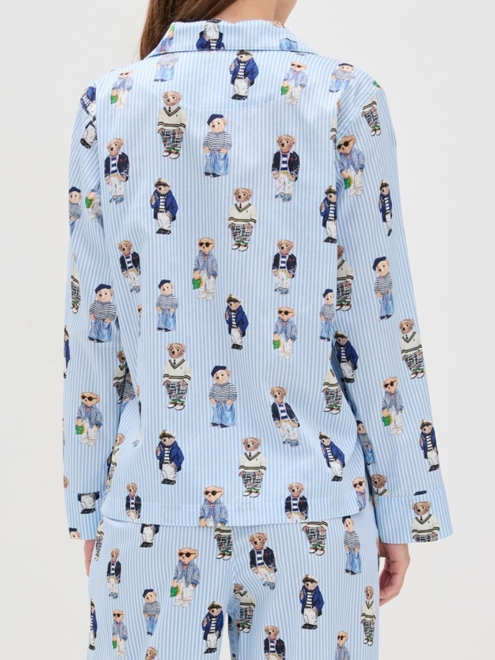 Polo By Ralph Lauren Madison All Over Bear Pajama Top - Picture 2 of 7
